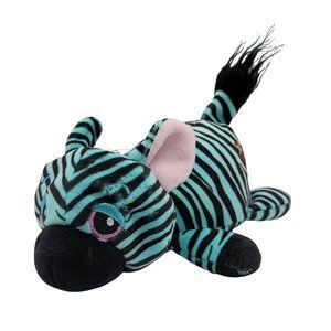 2/$15 Cutetitos Zebra Wildito Zebrito Plush Blue Black 7.5" Stripe 2019 No Scent